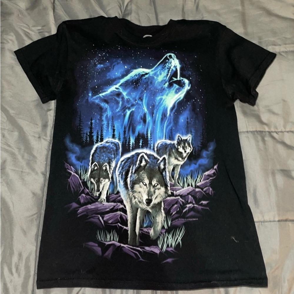 Kids' Black Wolf Pack Graphic Tee